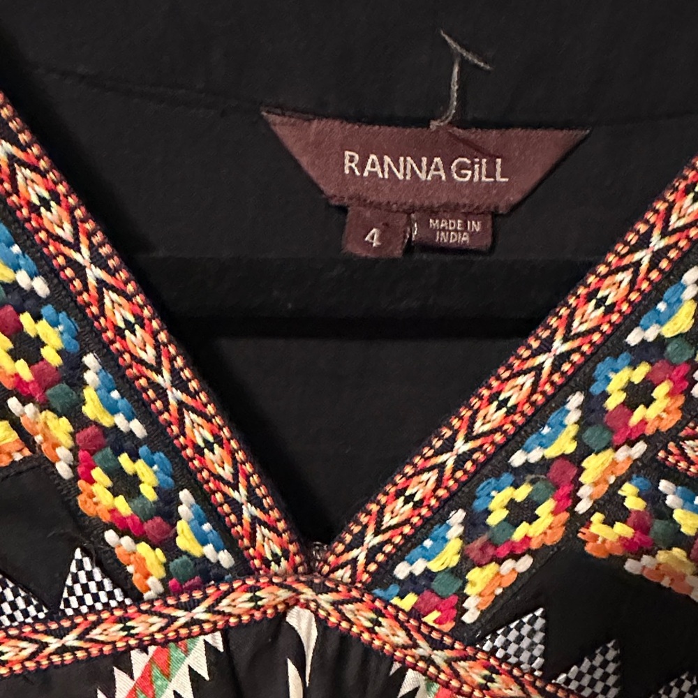 Patterned Black And Multicolor Top Anthropologie … - image 3